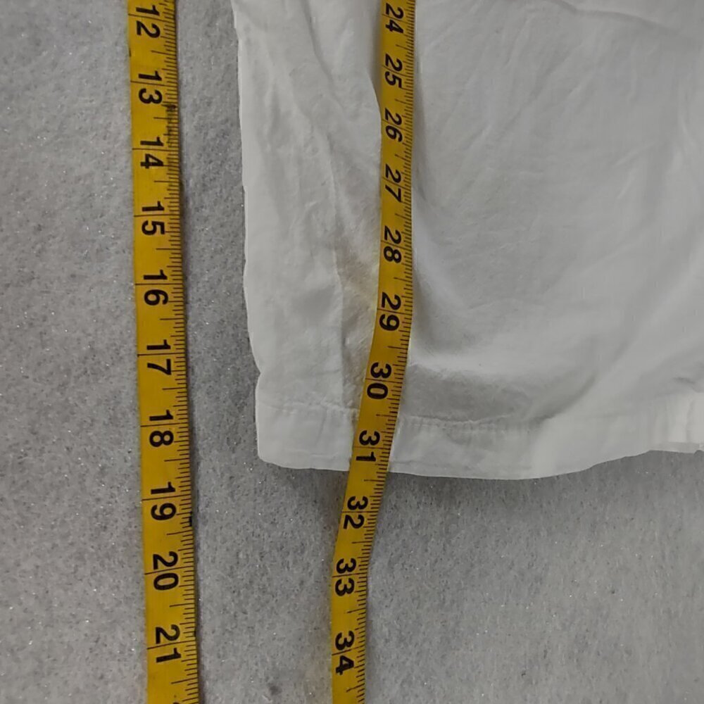 Kim Rogers Women's Two Pocket White 100% Cotton Lightweight Capri Pants, Size M - Picture 8 of 11